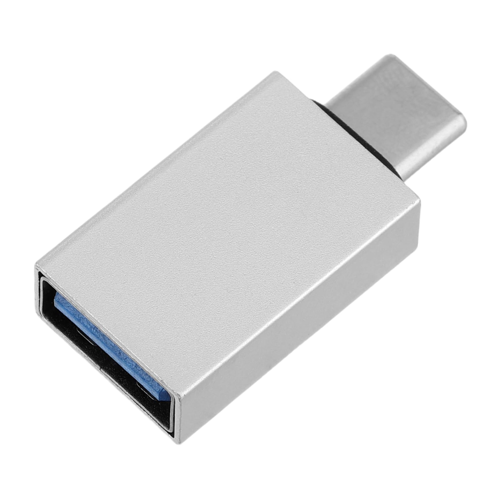 Angoily USB to Type c OTG Adapter for Data Transfer and Fast Charging USB c Converter for Smartphones and Laptops Silver Connector