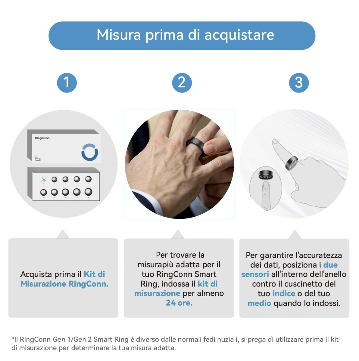 RingConn Smart Ring, Senza Abbonamento, Misura con Kit (Venduto Separatamente), Monitoraggio Attività/Sonno/Stress/Frequenza Cardiaca, 7 Giorni Di Autonomia, Compatibile iOS E Android (Dorato, 10)
