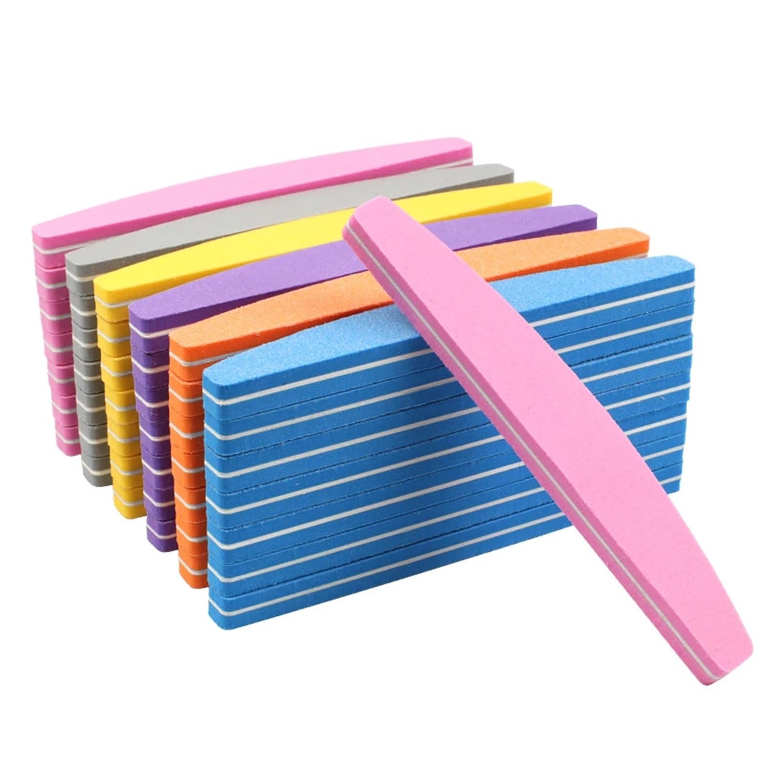 5 szt. gąbek ściernych do paznokci, pilniki 100/180, kolorowe, dwustronne, papier ścierny, blok gąbkowy, lakier do paznokci, narzędzia do manicure(Mix Color)