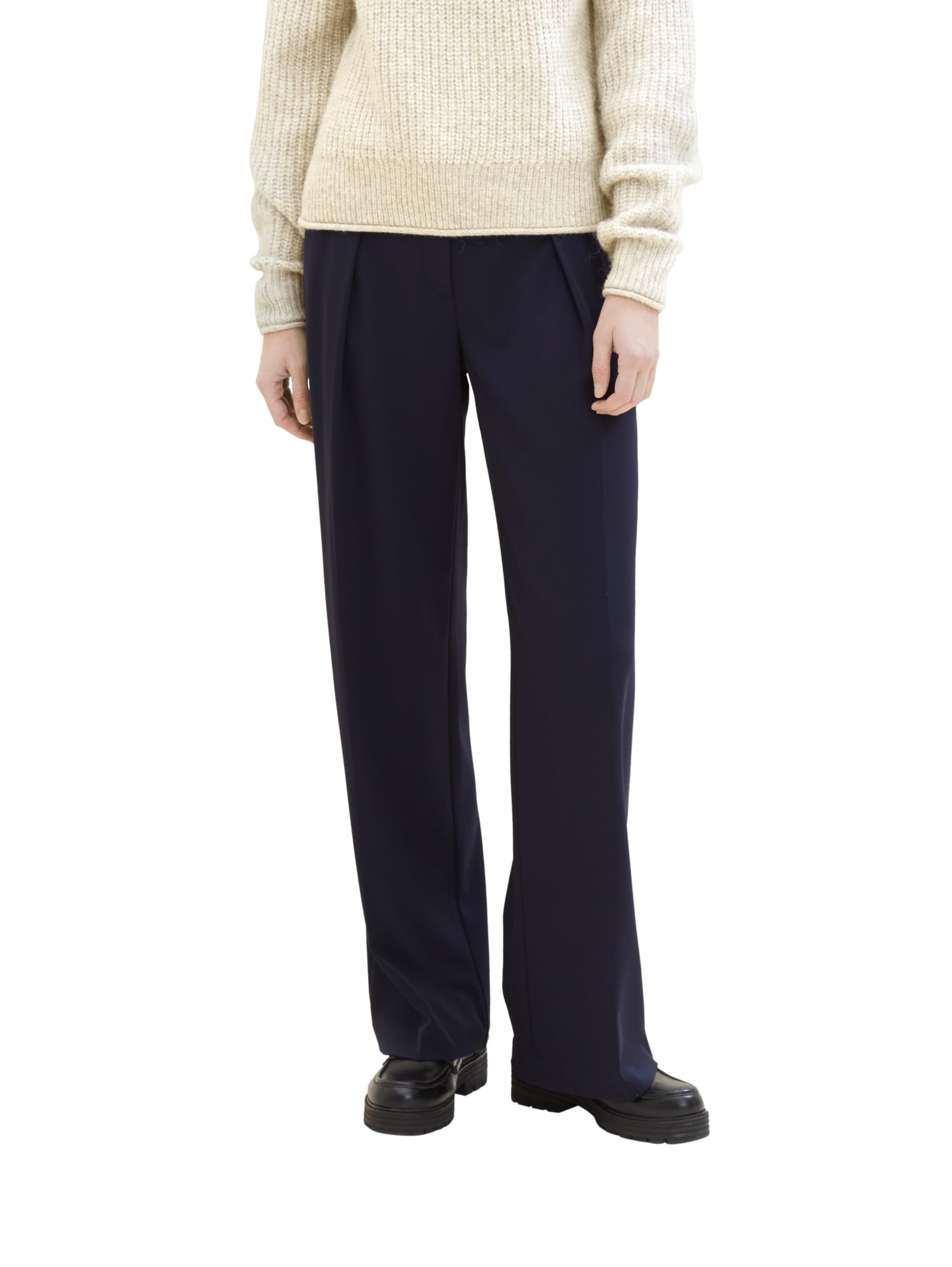 TOM TAILOR Lea Women's Straight Trousers, 10668 - Sky Captain Blue, 34W x 30L
