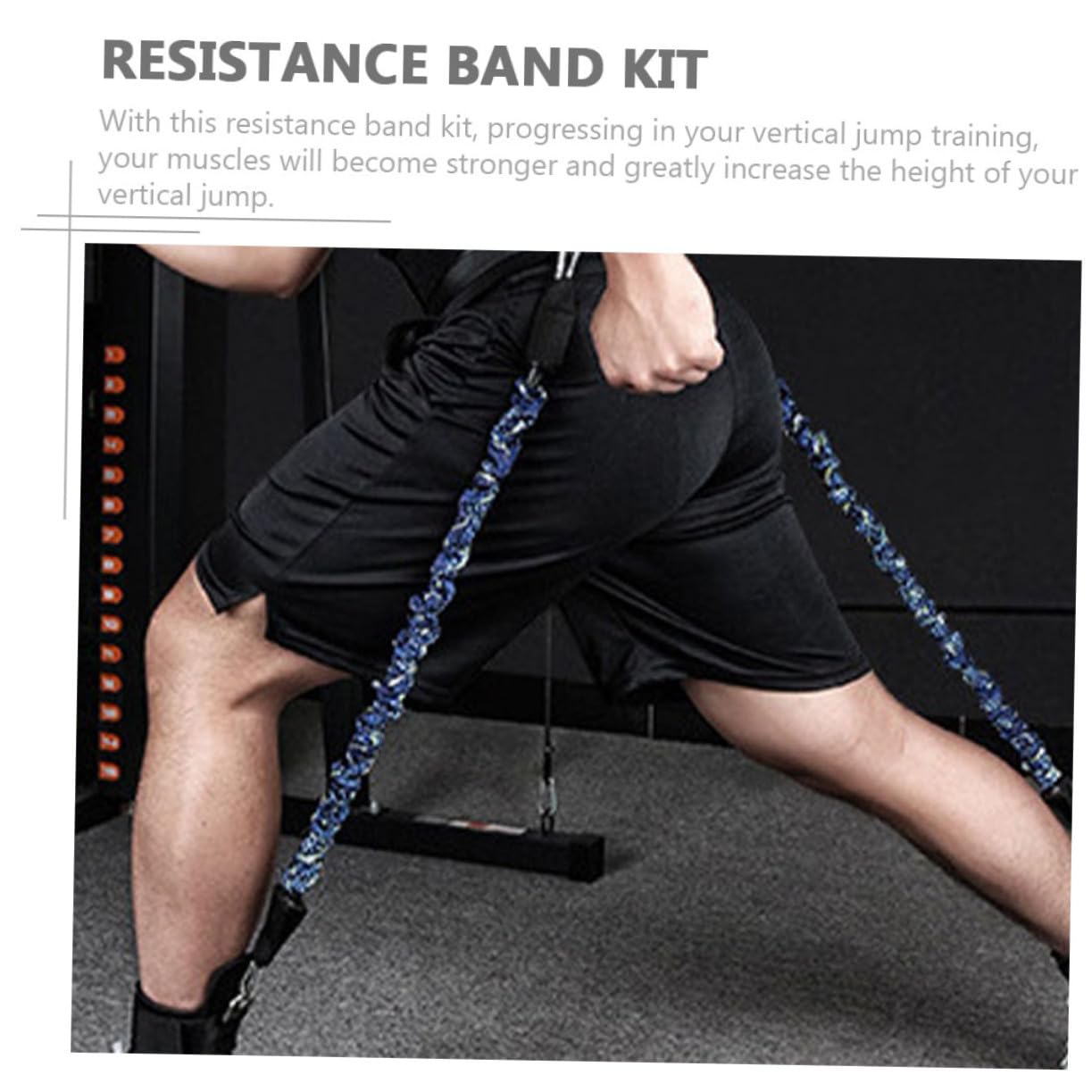 Banda de Resistencia para Piernas y Tobillos Kit de Bandas de Cintura Reutilizables Equipo de Entrenamiento Casa para Fitness y Fortalecer Las Piernas