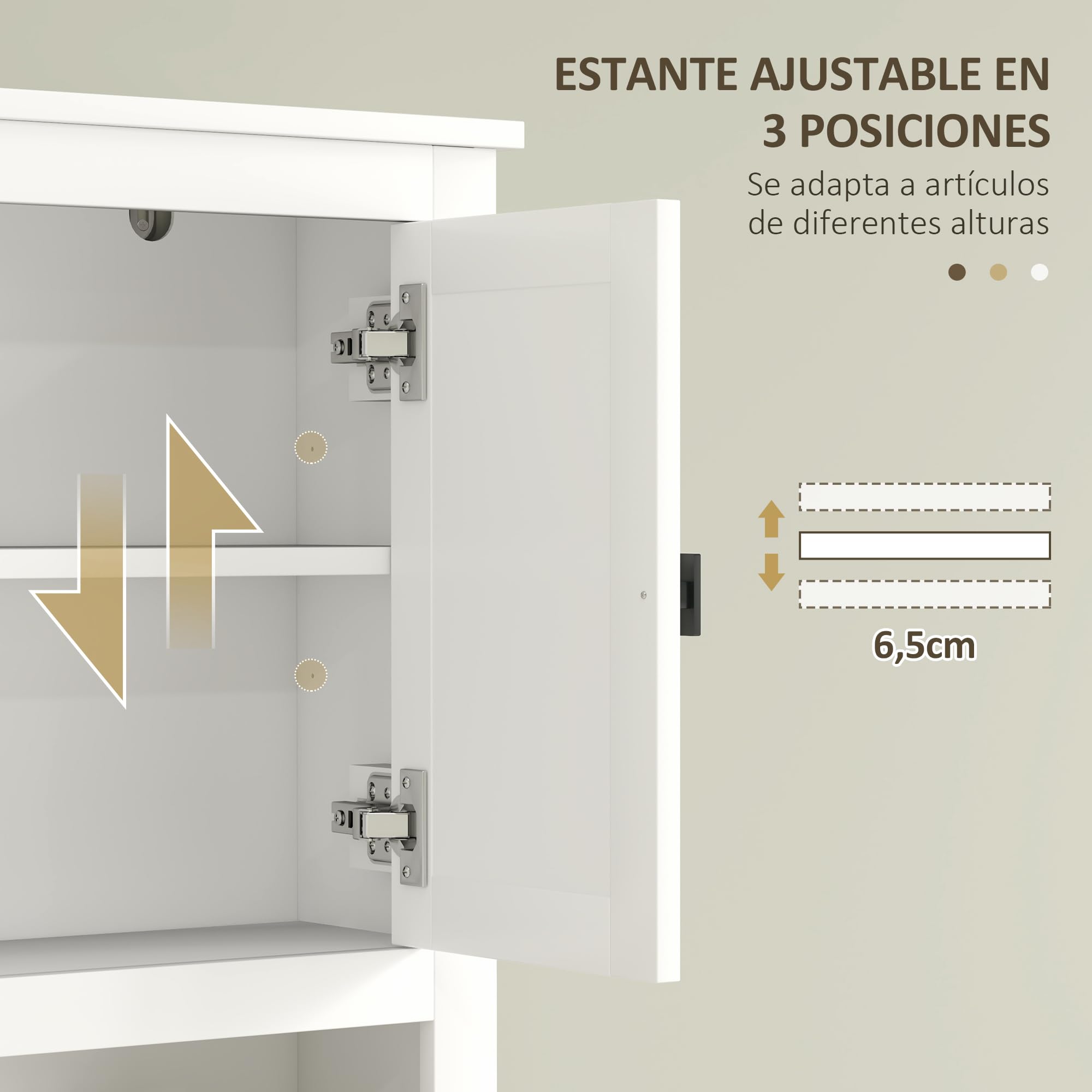 HOMCOM Mueble sobre Inodoro Estrecho Armario sobre Inodoro con 2 Puertas con Frontal de Ratán Compartimento y Estante Ajustable Mueble de Baño 60x19,5x160 cm Blanco
