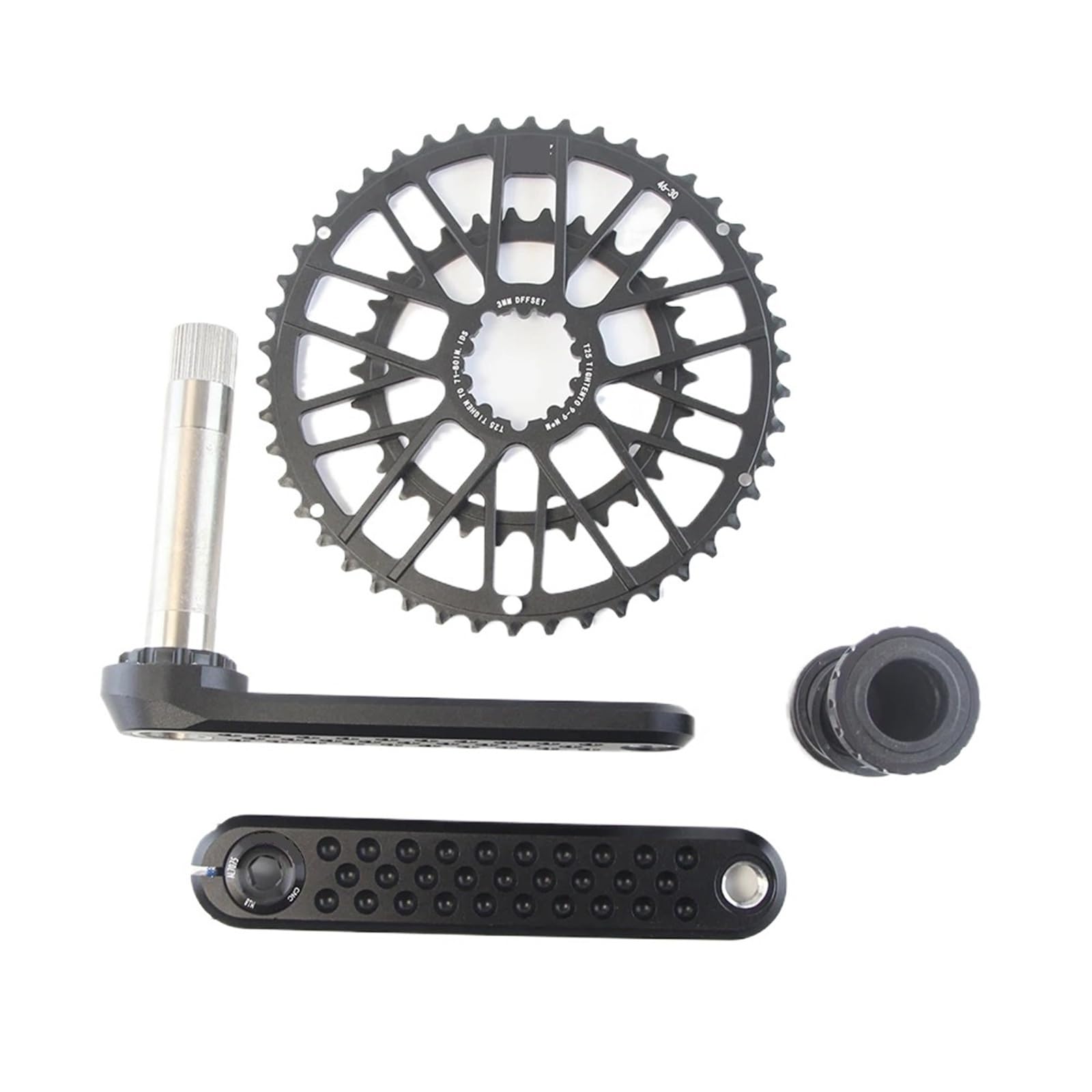 Compatible avec Les pédaliers de vélo de Route CRUZbike 9-12 Vitesses 46-30/48-32T - Manivelles 155/160/165/170 mm avec boîtier de pédalier/780 (Pédalier BB 46-30T, 160 mm)