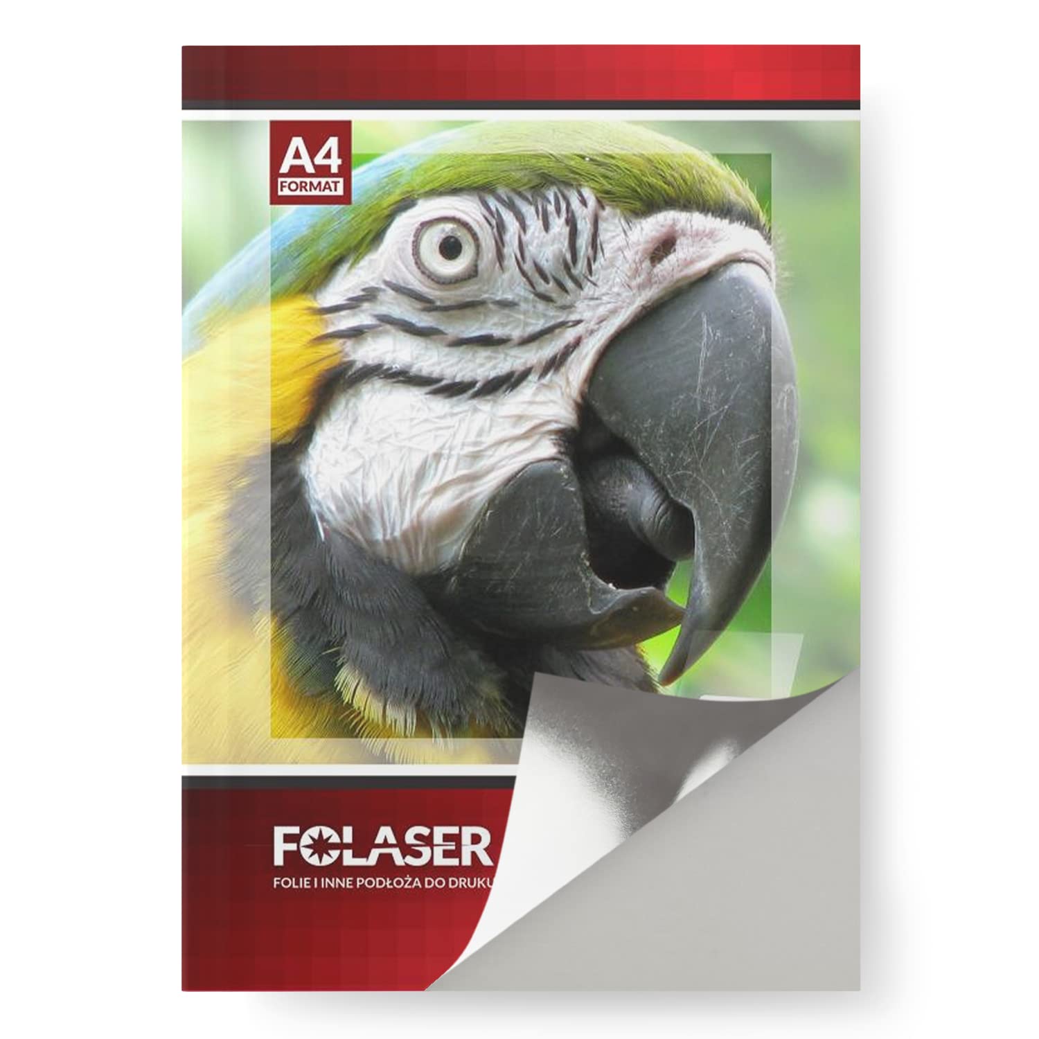 Netuno Folaser 10 Sheets of self-Adhesive Silver Film A4 210x 297 mm 8.27 x 11.69 inches tearproof Adhesive Film for Colour Laser Printers copiers Labelling Film Stickers matt Film Sticky Back — image 1