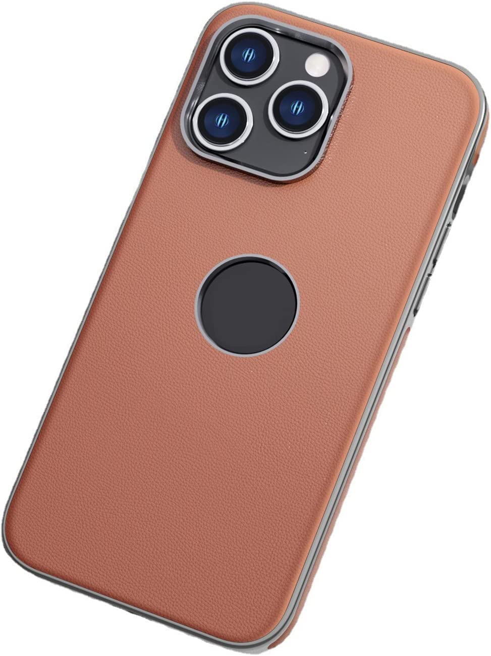 Coque iPhone 14 Plus antichoc marron fine en cuir évitant les rayures