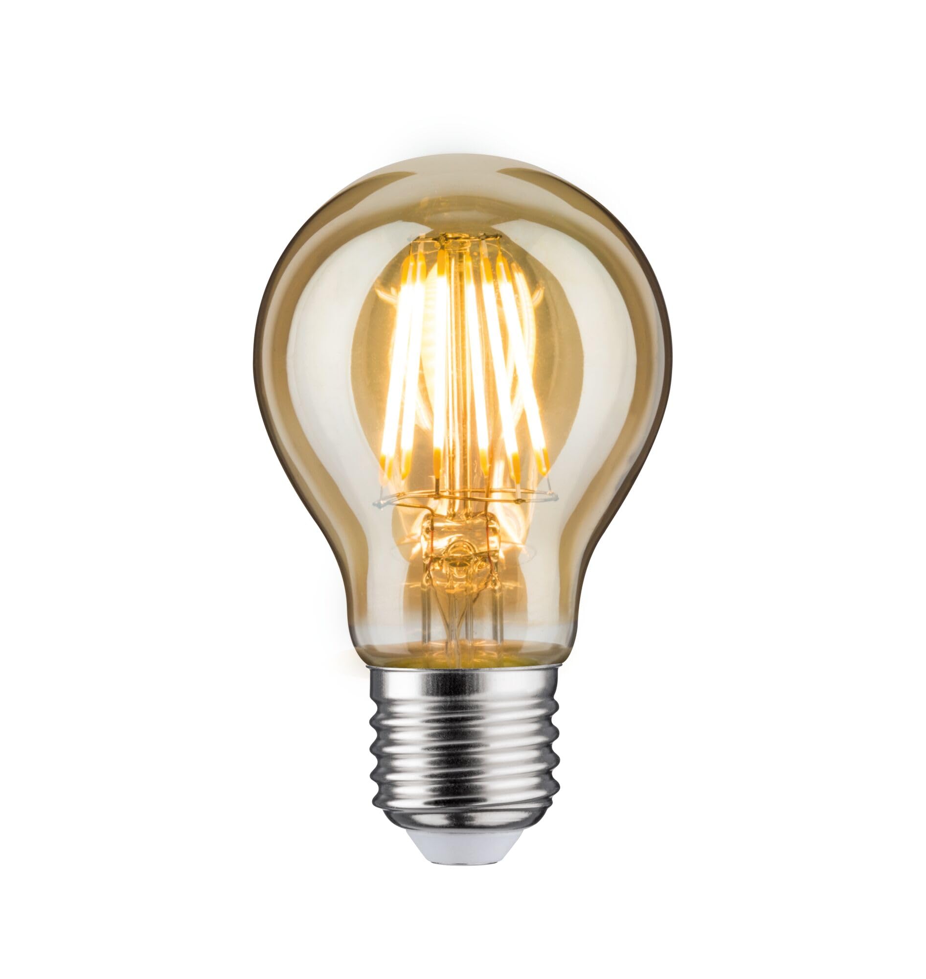 Paulmann Gold 28522 Led Lamp Vintage Agl 6W Retro Light Bulb All-Use Lamp Dimmable Filament E27 Filament 1700K Light 470 Lumens