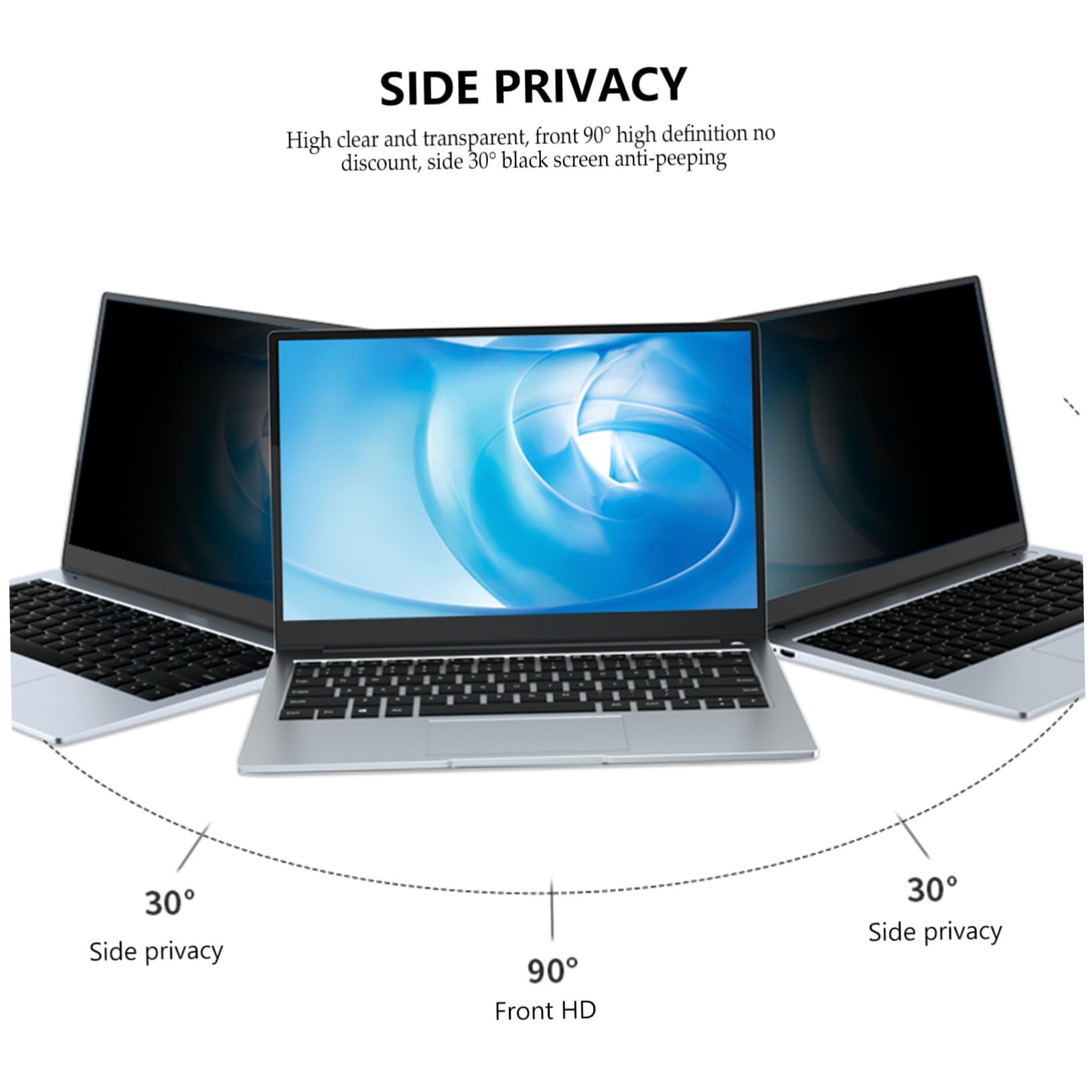 Mikikit Pellicola Protettiva Privacy per Schermo Notebook 15 Pollici in Pet Nero Protezione Schermo e Facile Installazione per università e Providers