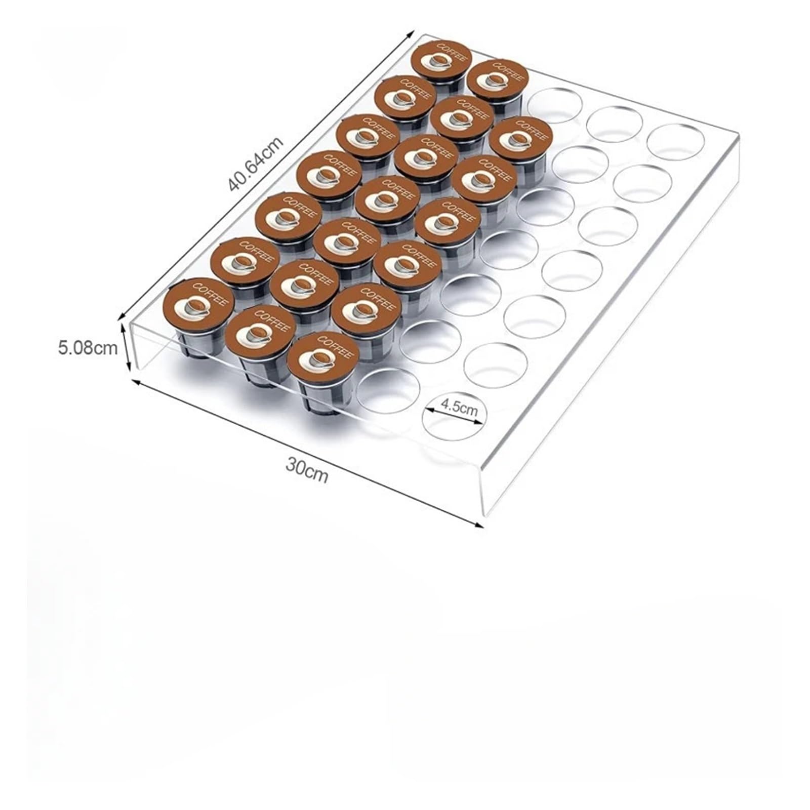 Kaffeekapsel-Aufbewahrungstablett, Organizer, Kapseln, Kaffeezubehör, Behälter, Kaffeegeschirr, Küche, Esszimmer, Bar, Hausgarten
