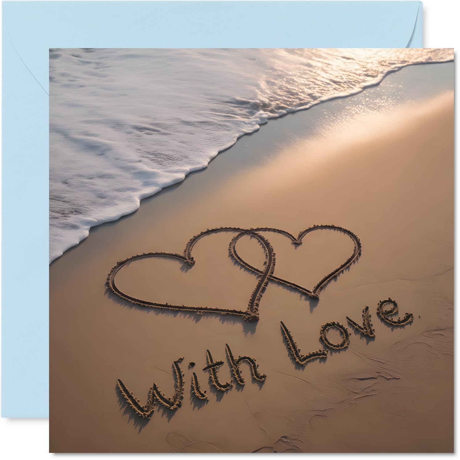 Birthday Card for Men Women - Love on the Ocean Shore - Happy Birthday Card for Nanny Nan Sister, 145mm Bday Greeting Cards