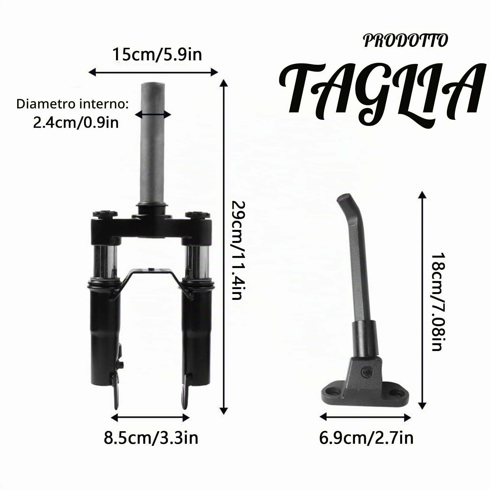 Aisny Forcella Ammortizzata per Scooter E, Sospensione per Segway Ninebot Max G30D G30LD G30D 2 G30LE Ammortizzatore per Scooter E Forcella Antiurto per Modifica e Riparazione Ninebot Max G30