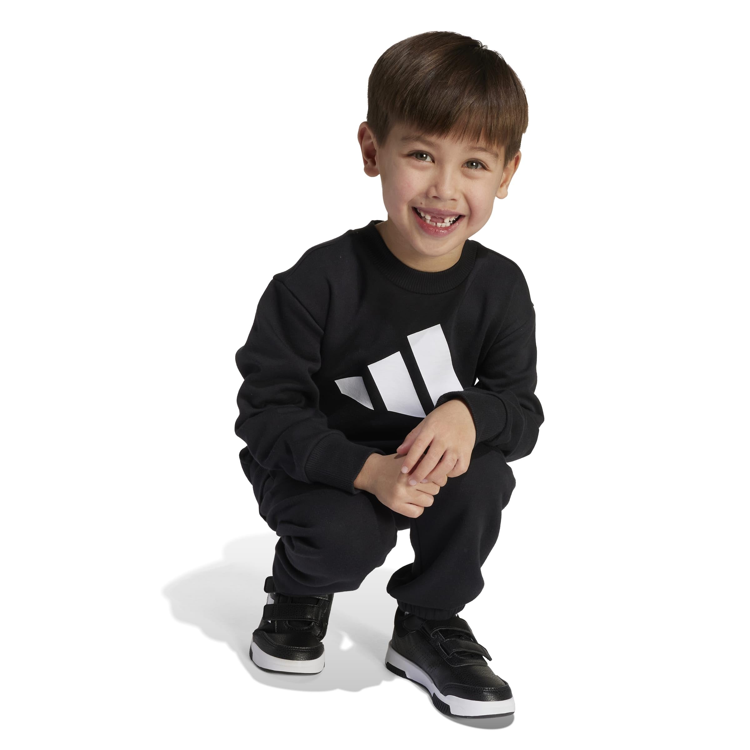 adidas Uniseks - dzieci Essentials Jogger Track Suit, black/white, 4-5 Years