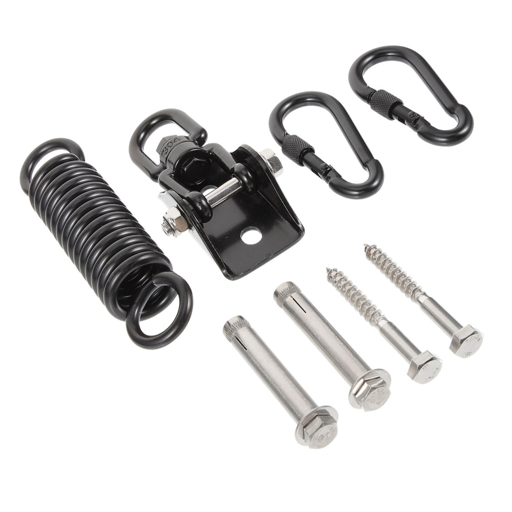 Milisten 1 Set Sandbag Hook Heavy Bag Freestanding Swivel Porch Swing Springs Heavy Duty Bags Purses Clamps Inflatable Net with Stand Chain Ceiling Black Stainless Steel