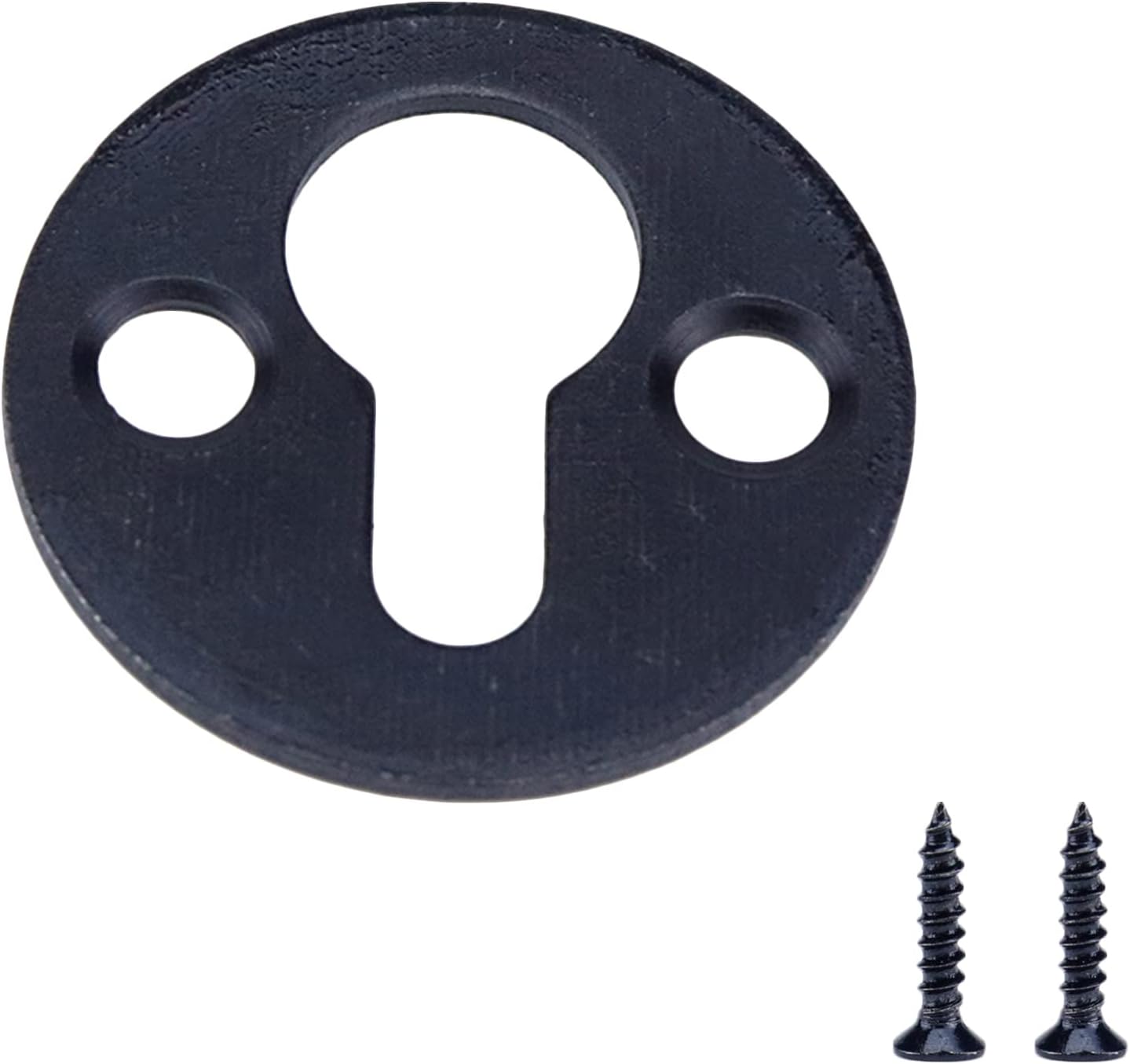 50 Pcs Metal Round Type Keyhole Shelf Brackets Hangers, Picture Frame Shelf Keyhole Brackets with Mounting Screws(Small, Black)