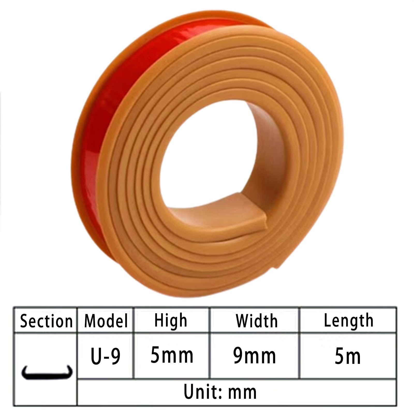 Krawędzie meblowe w kształcie litery U, Taśma zabezpieczająca krawędzie TPE U, samoprzylepna, 9-25 mm(20 mm)