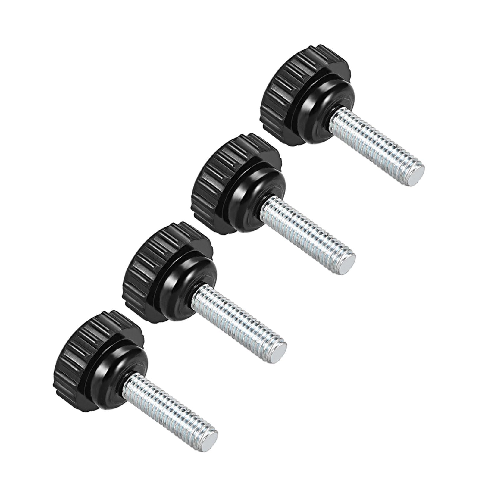 CoCud Knurled Clamping Knobs, M6 x 20mm Male Thread 21mm Head, Thermoset Plastic Thumb Screw Grip Bolt Knobs Black