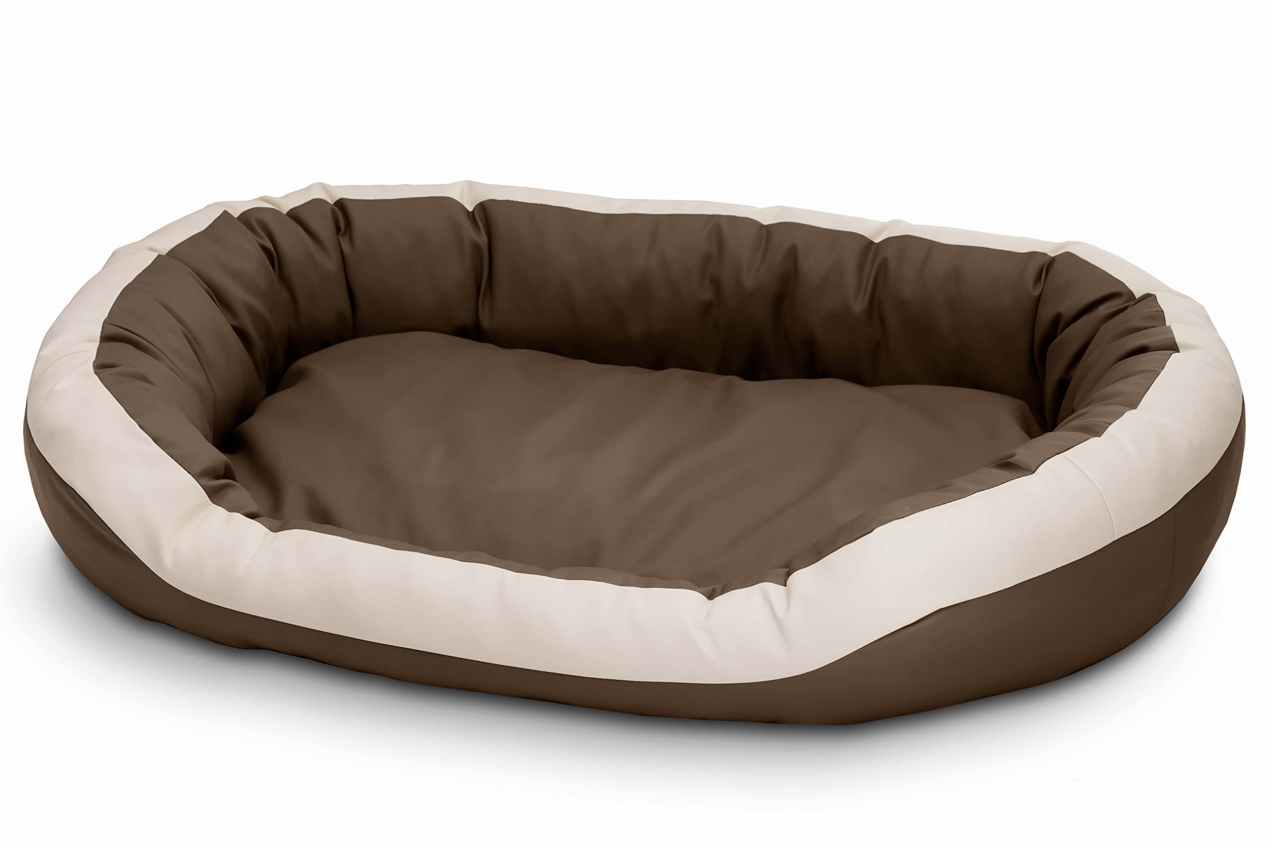 Cama para perros de cuero ecológico, suave para perros medianos y grandes, cama mullida para perros, sofá Luxus XL/XXL
