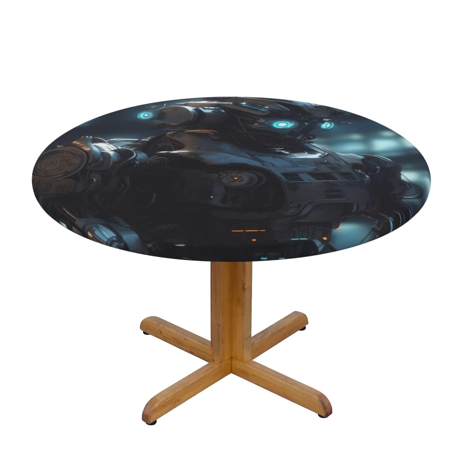 Nappe de table ronde imperméable pour éliminer les taches et les nappes qui glissent