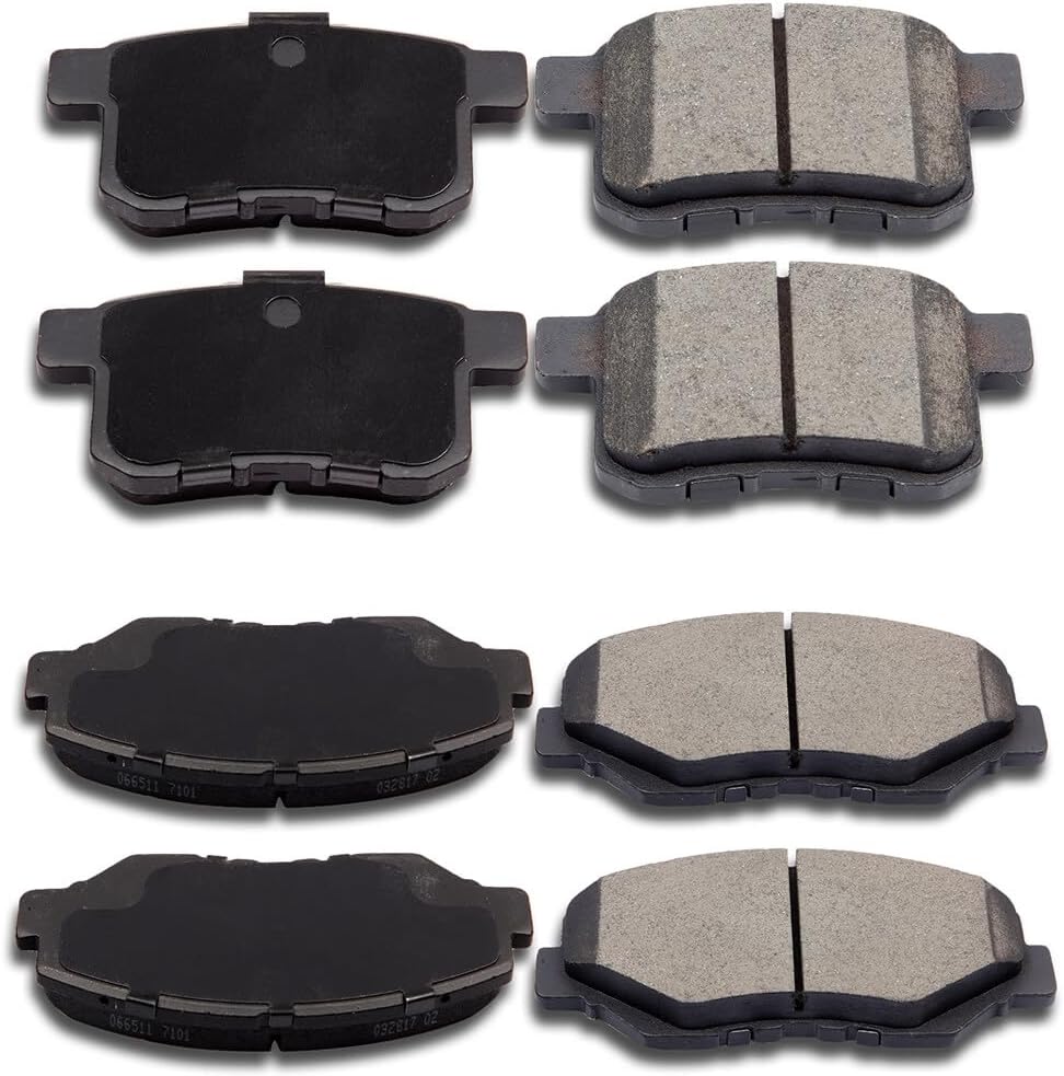 ECCPP D914-7795 D1336-8447 Front & Rear Ceramic Disc Brake Pad Set Fit For Acura ILX 2013-2015,For Honda Civic 2012-2015,For Honda For Accord 2003-2007
