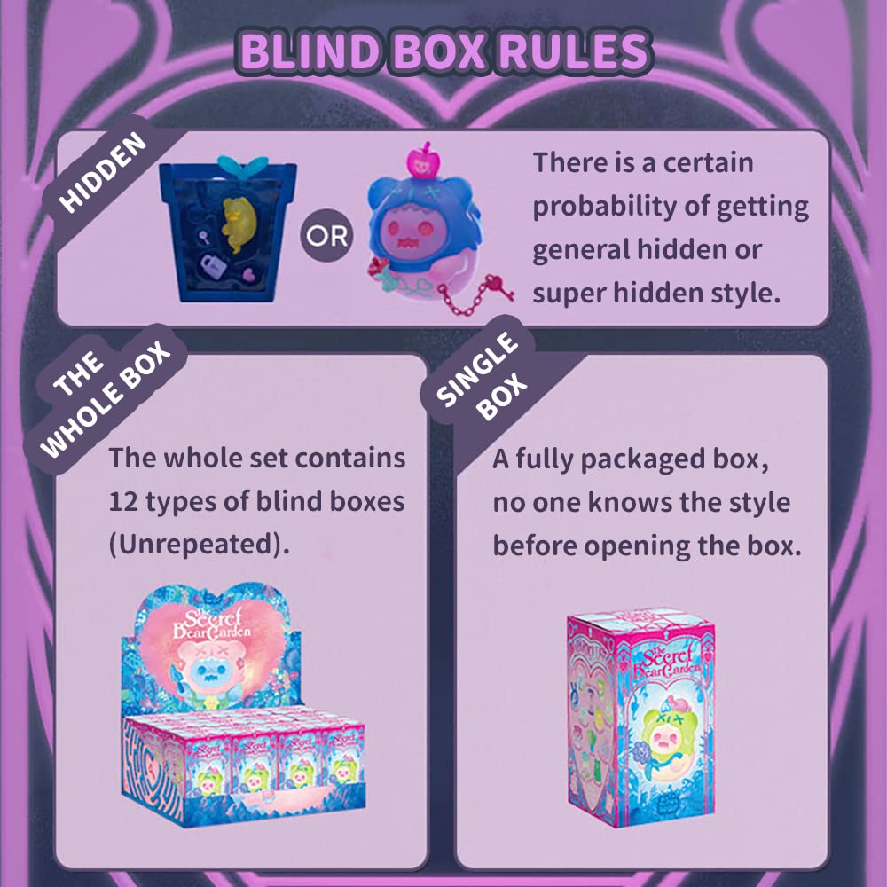 BEEMAI Ghost Bear The Secret Bear Garden Series Random Design Cute Figures Collectibles Birthday Gift