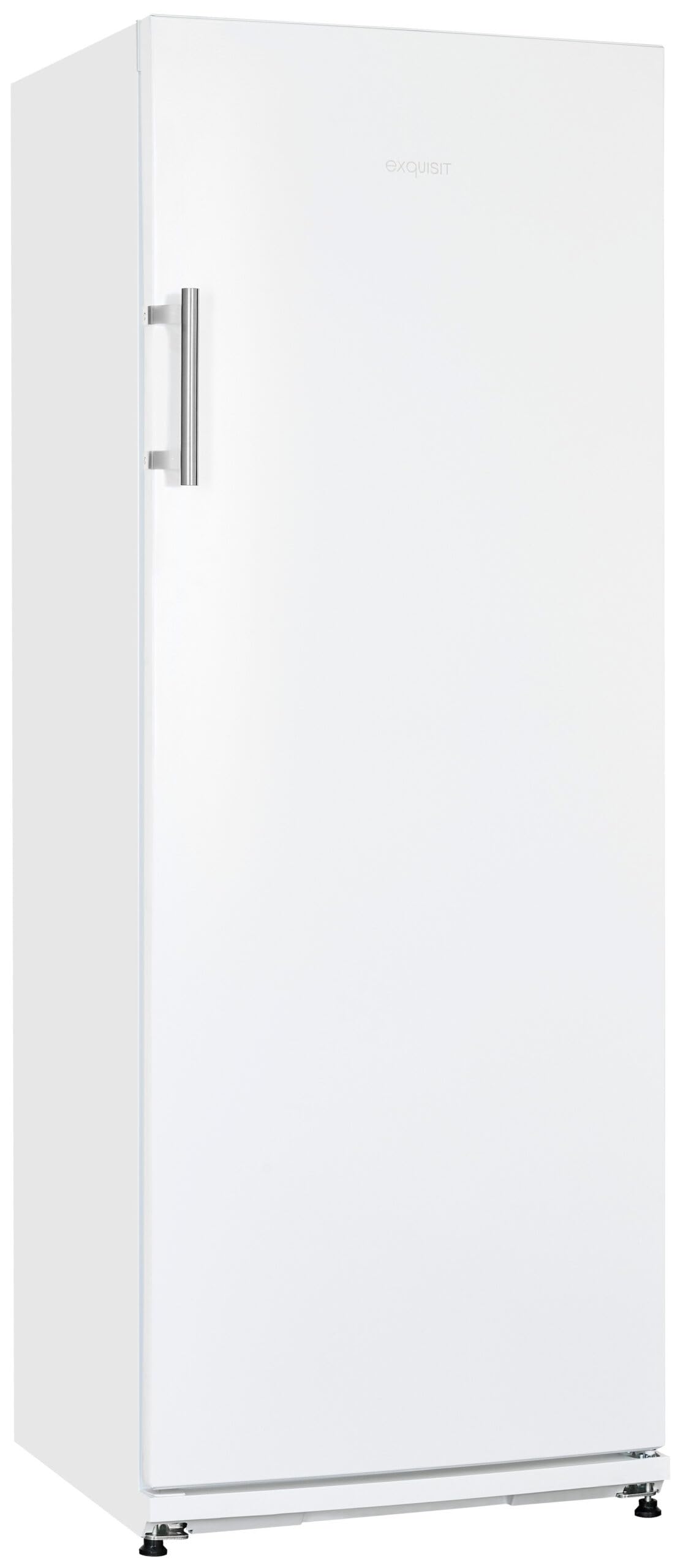 Exquisit® Frigorífico para Bebidas 296L, Color Blanco, Clase E, Puerta Reversible, 6 Estantes de Rejilla, Tirador Externo de Acero, Iluminación LED, Medidas (163,0 x 60,0 x 62,0 cm)