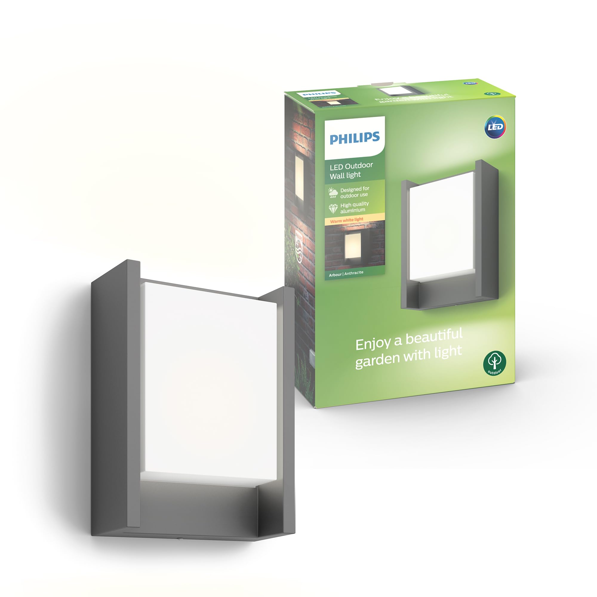 Applique Murale Extérieure LED Résistante Intempéries Philips Arbour 6W - 8