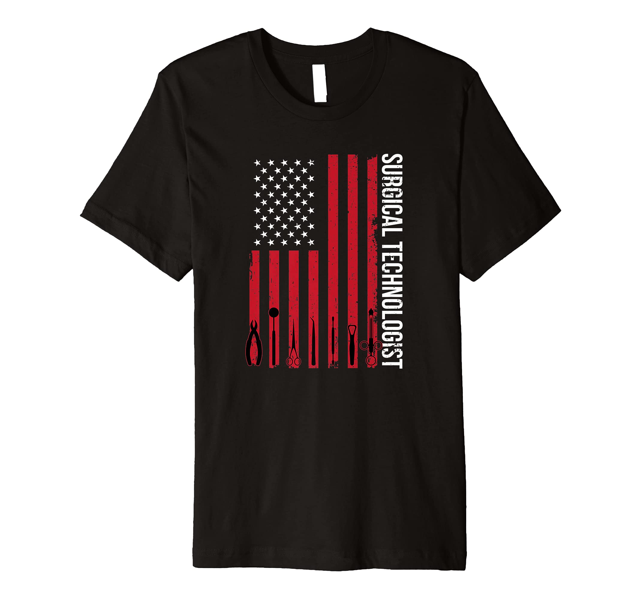 Surgical Technologist American Flag Surgery Tech Premium T-Shirt