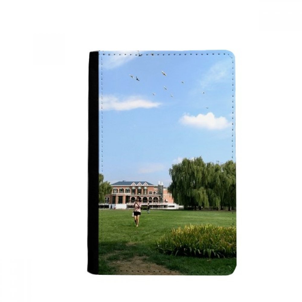 DIYthinker Green Planting Park Photography Passport Holder Notecase Burse Wallet Cover Card Purse