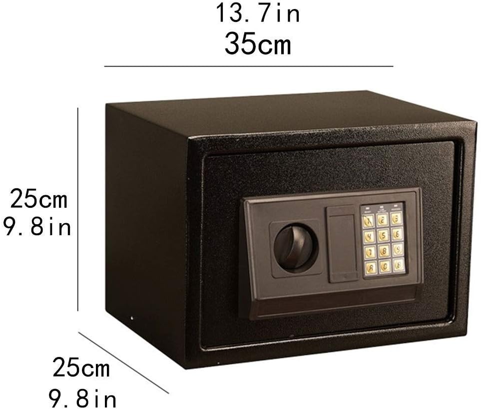 JCNAGXY s Security Numeric Keypad for Home Office Steel with 2 Locking Bolts - Black (13.7 * 9.8 * 9.8 Inches)