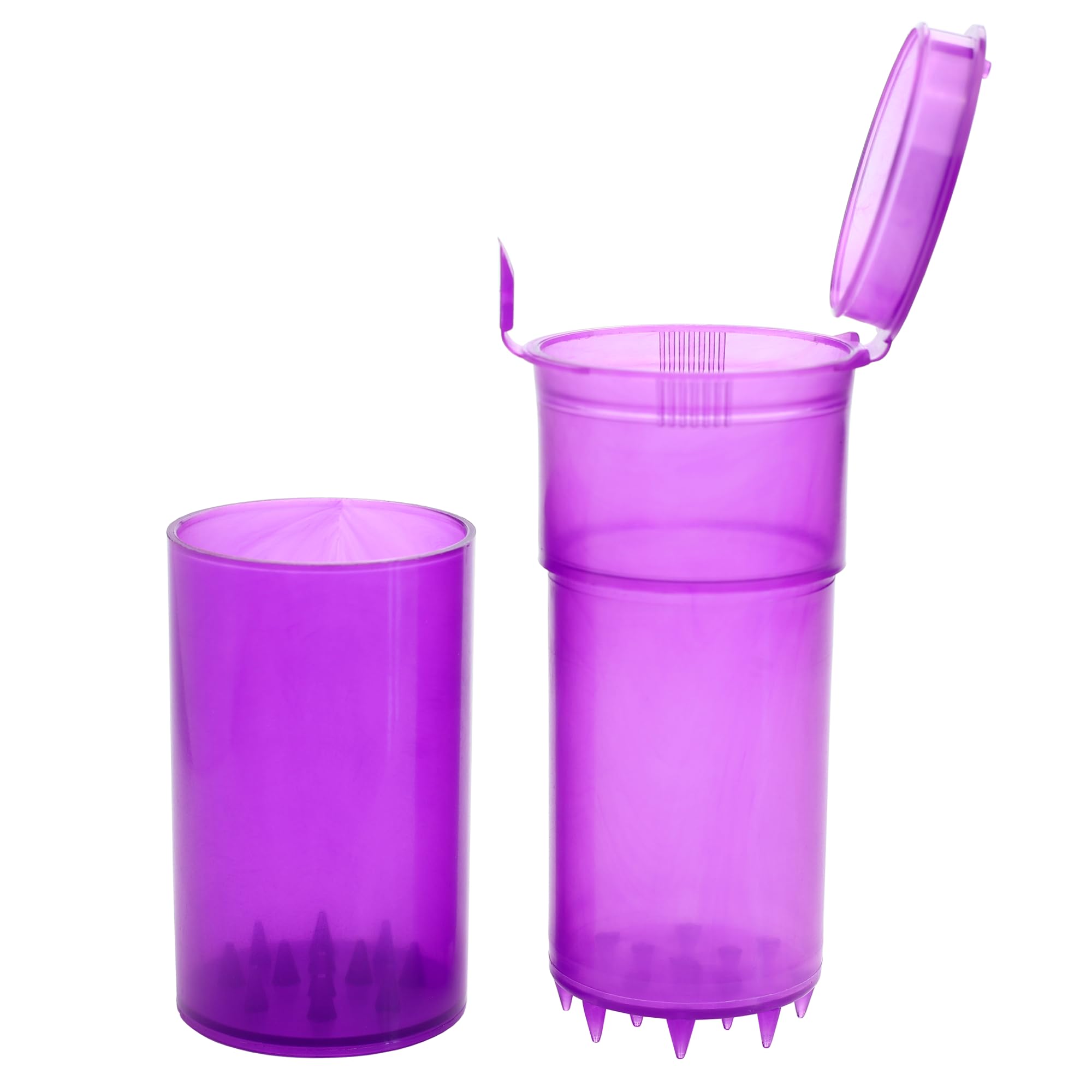 ShredTainer Pop Top Storage Container w/Built-In Grinder - Child Resistant (Purple)
