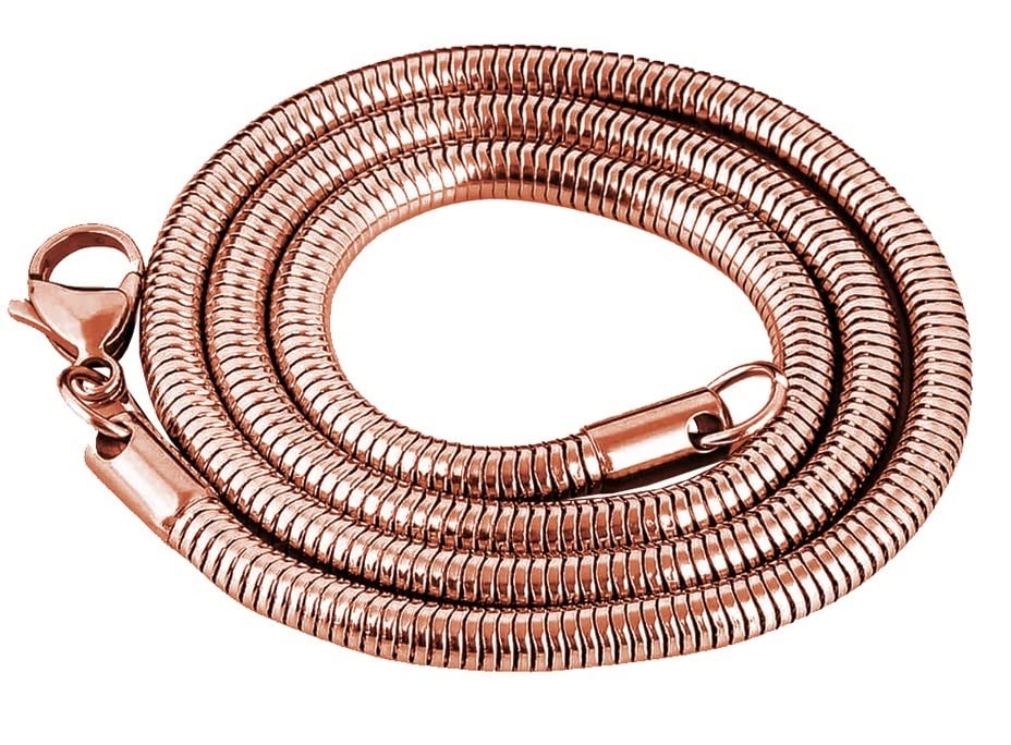 Adhvik Rose-Gold Color Classic Metal 5mm Width 55 cm Long Thick Imitation Snake Smooth Necklace Herringbone Chain For Mens And Womens (B0B8J6HVBM) Amazon Price History, Amazon Price Tracker