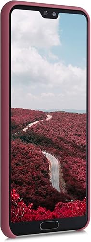 Miniatura 2 de kwmobile Funda compatible con Huawei P20 Pro - Funda de silicona TPU con acabado suave - Rosa oscuro