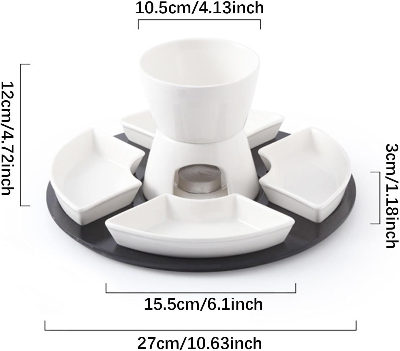 Melt Hot Pot Bowl Set Chocolate for (White)
