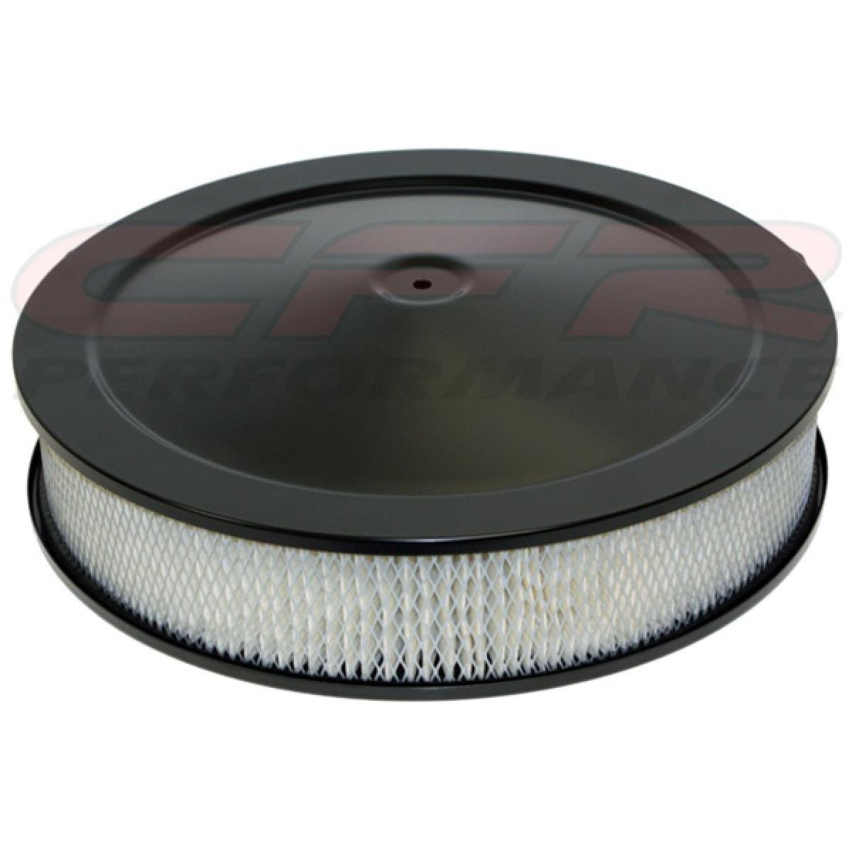 CFR Performance Compatible/Replacement for Chevy/ford/mopar 14" Black Steel AIR Cleaner SET - Hi-lip Base