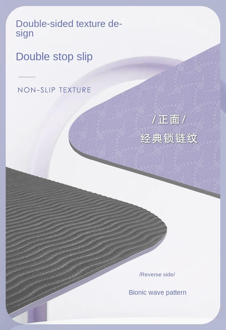 [Tappetino da yoga bicolore TPE] 183 cm allungato e allargato - antiscivolo su entrambi i lati, tampone elastico alto spessore 6 mm/8 mm opzionale, design bicolore multicolore