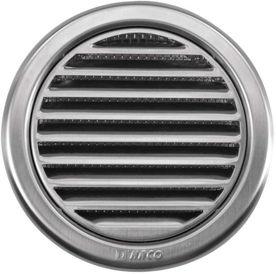 MKK Circular Stainless Steel Grille Cover, 110mm, Brushed Finish, Alloy Steel