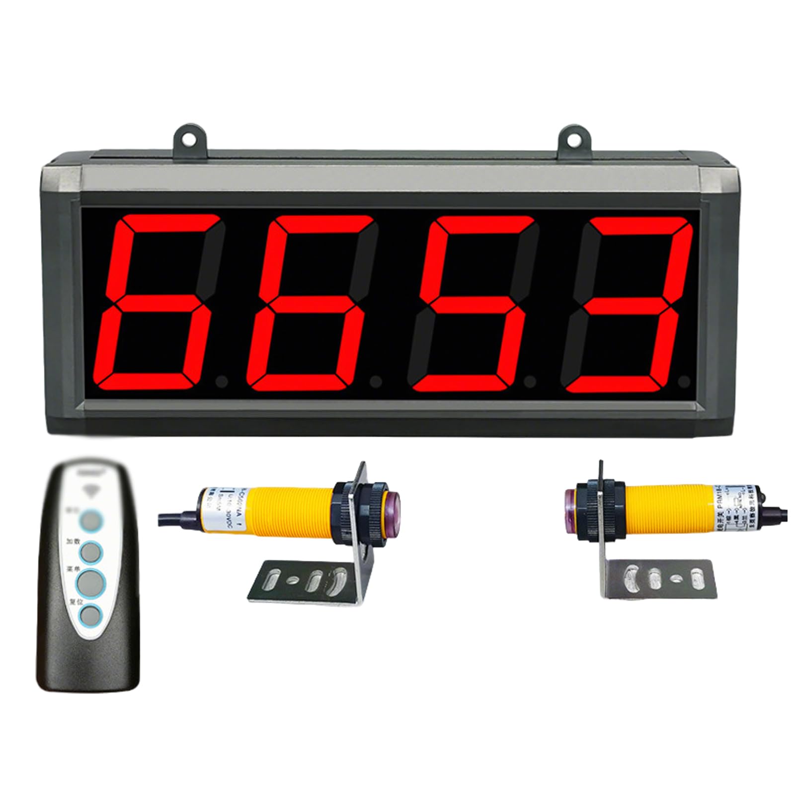 5-cyfrowy licznik LED, automatyczny licznik do linii produkcyjnej, dwukierunkowa funkcja rozpoznawania czujników, zasięg wykrywania 5 m, pamięć wyłączania, wysoka precyzja