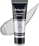 Ensemble de peinture acrylique professionnelle Artecho, 8 couleurs primaires (120ml) tubes, peintures d'art pour peinture sur toile, roche, pierre, bois, tissu, fournitures d'art pour artistes professionnels, adultes, étudiants, enfants