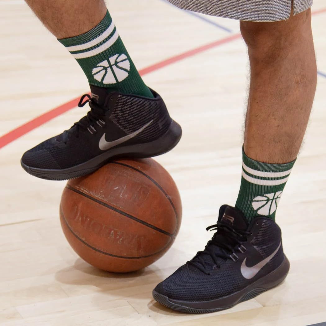 ChalkTalkSPORTS Basketball Socks - Cushioned Mid-Calf Crew - Youth & Adult image 2