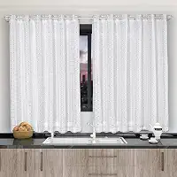 Cortina Cozinha Xadrez Branco 2,00x1,20 Forro Microfibra
