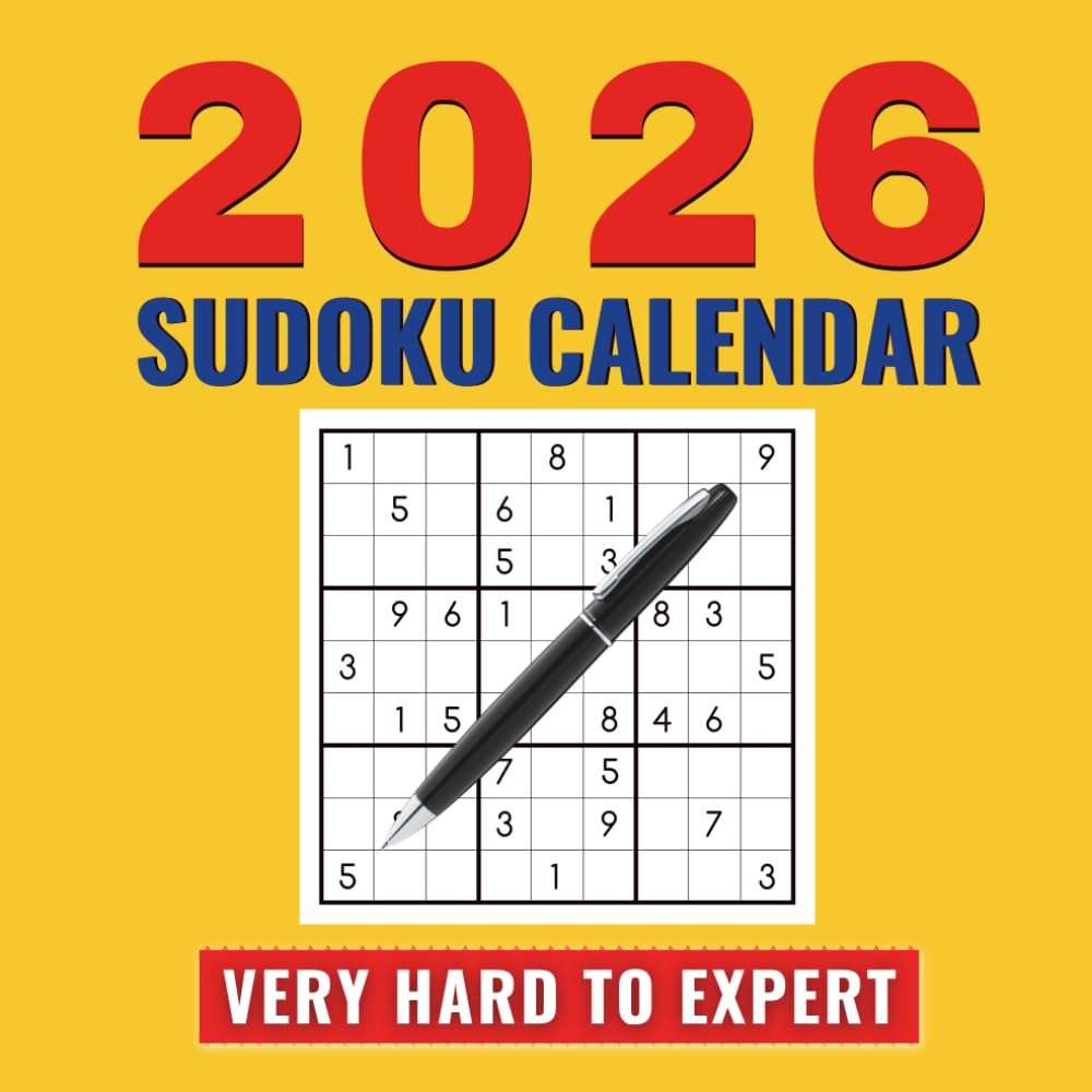 Sudoku Calendar 2026 Page a Day: 365 Puzzles