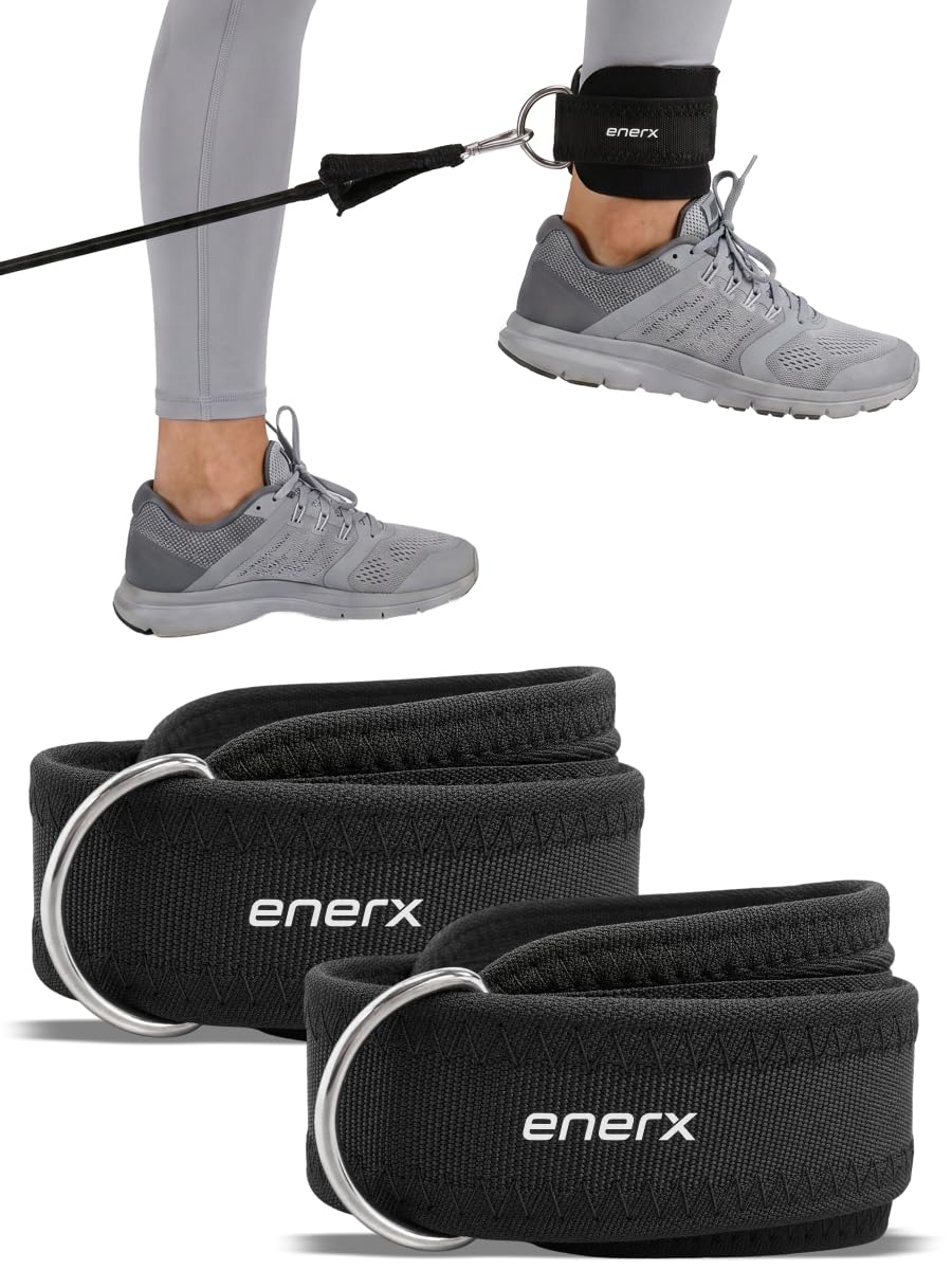 Ankle Straps for Gym with Metal D-Rings – Heavy Duty Padded Cable Machine Ankle Cuffs for Glute Kickbacks, Leg Extensions & Lower Body Workout, Gym Accessories for Men & Women (1 Pair)-image-38