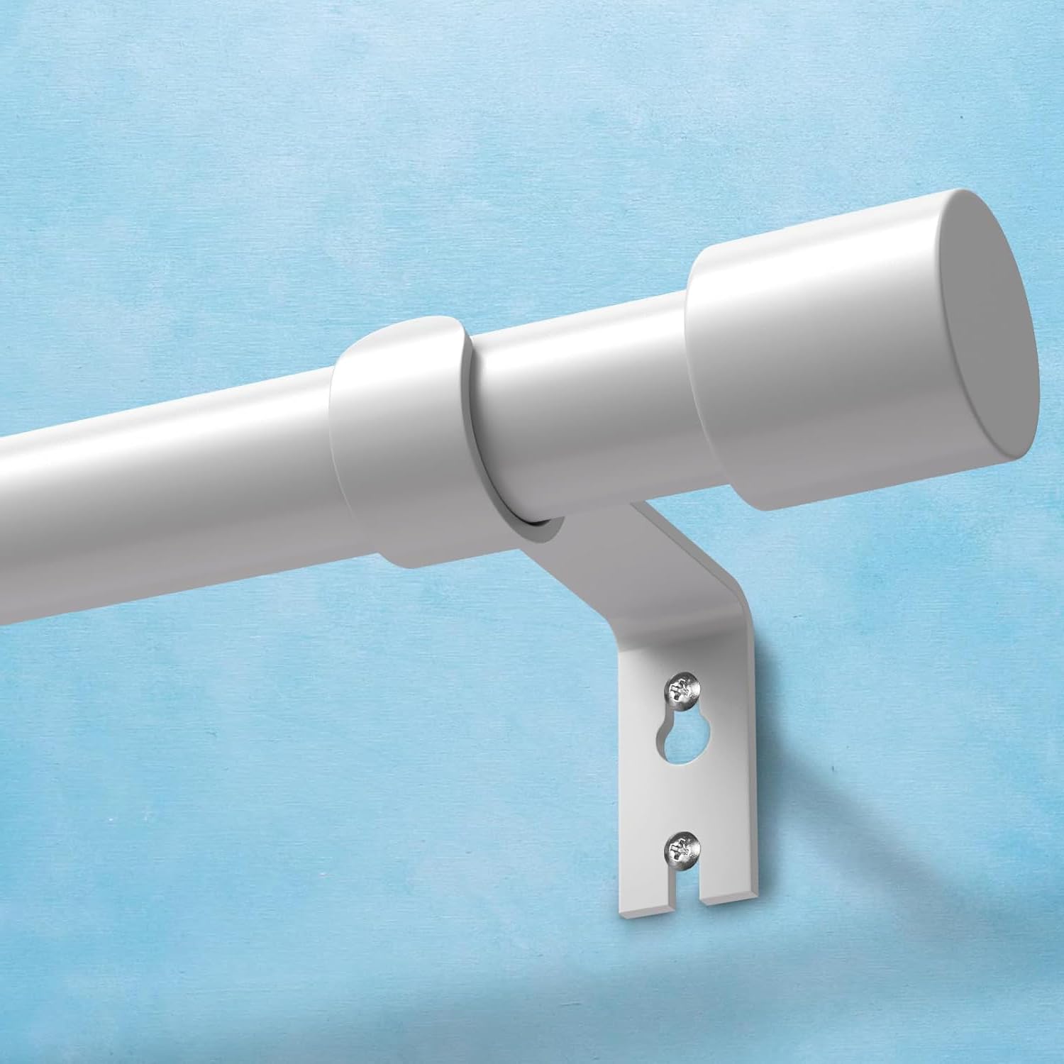 HEI!DEAR Wrap-Around Blackout Curtain Rod - Adjustable 66 To 120 Inch Room Darkening Rod For Windows