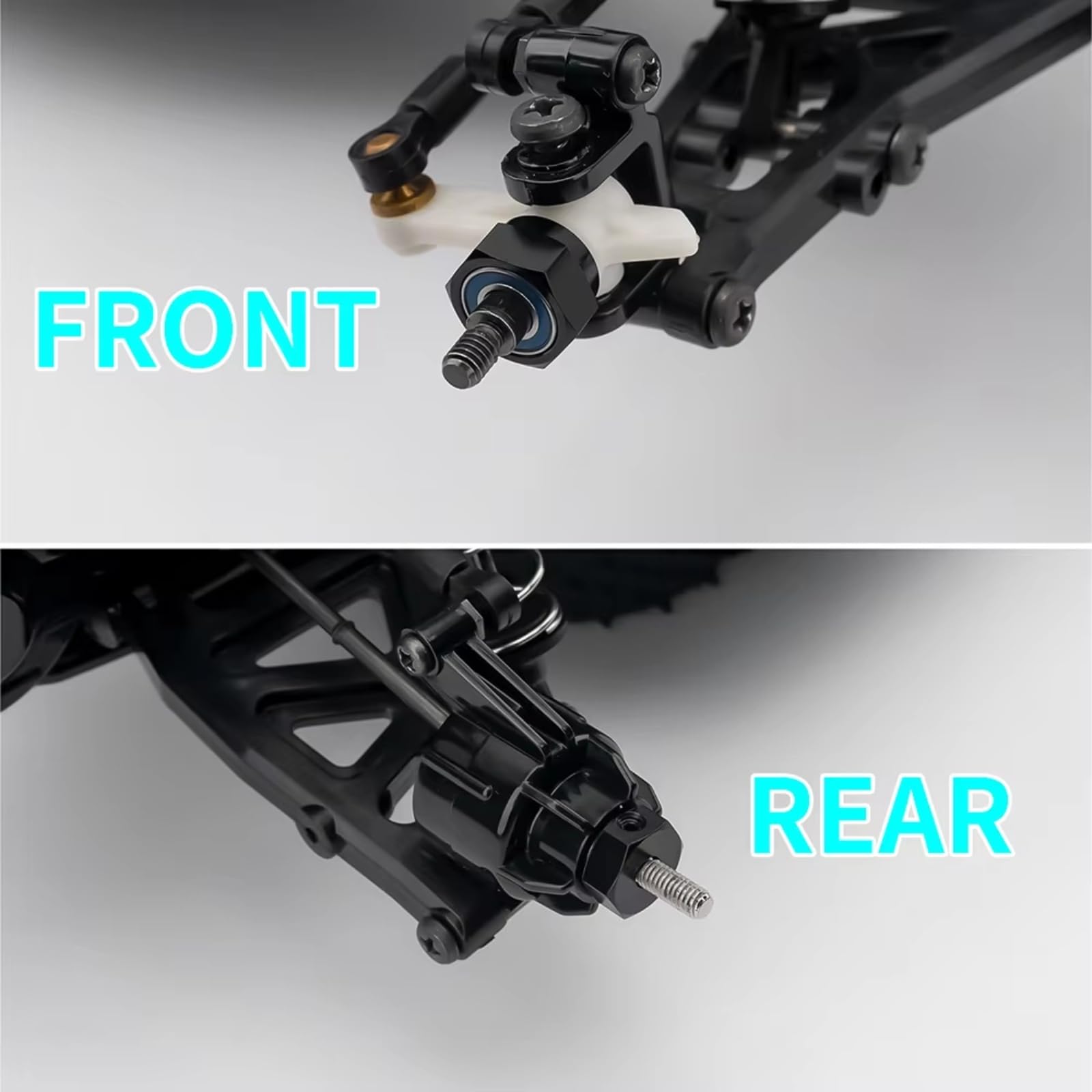 para Tamiya DT-02 1/10 RC Adaptadores Hexagonal con Juego Rodamientos
