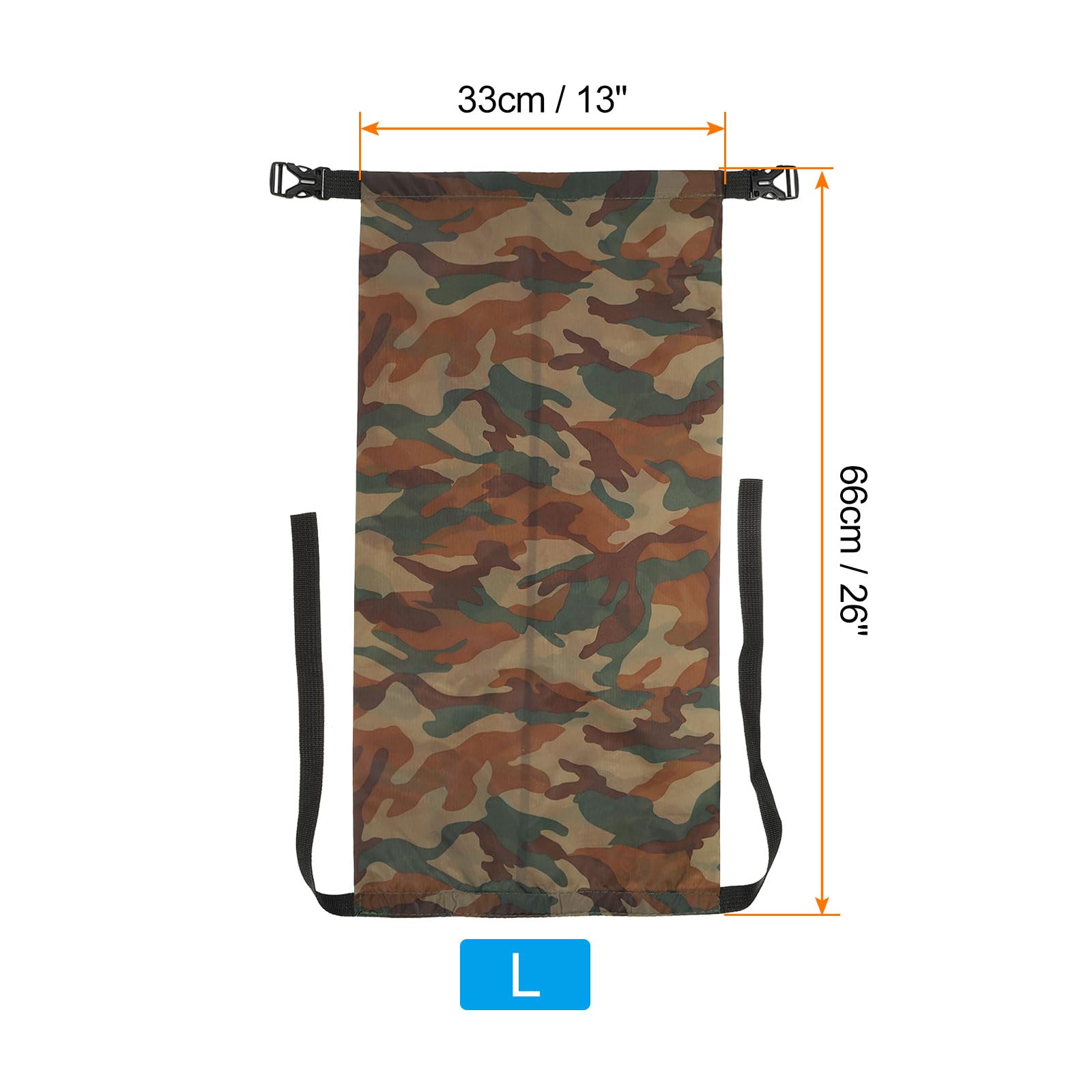 PATIKIL Compression Stuff Sack, L Size Waterproof Sleeping Bag Storage Sack Portable Compression Bag for Backpacking Camping, Camo