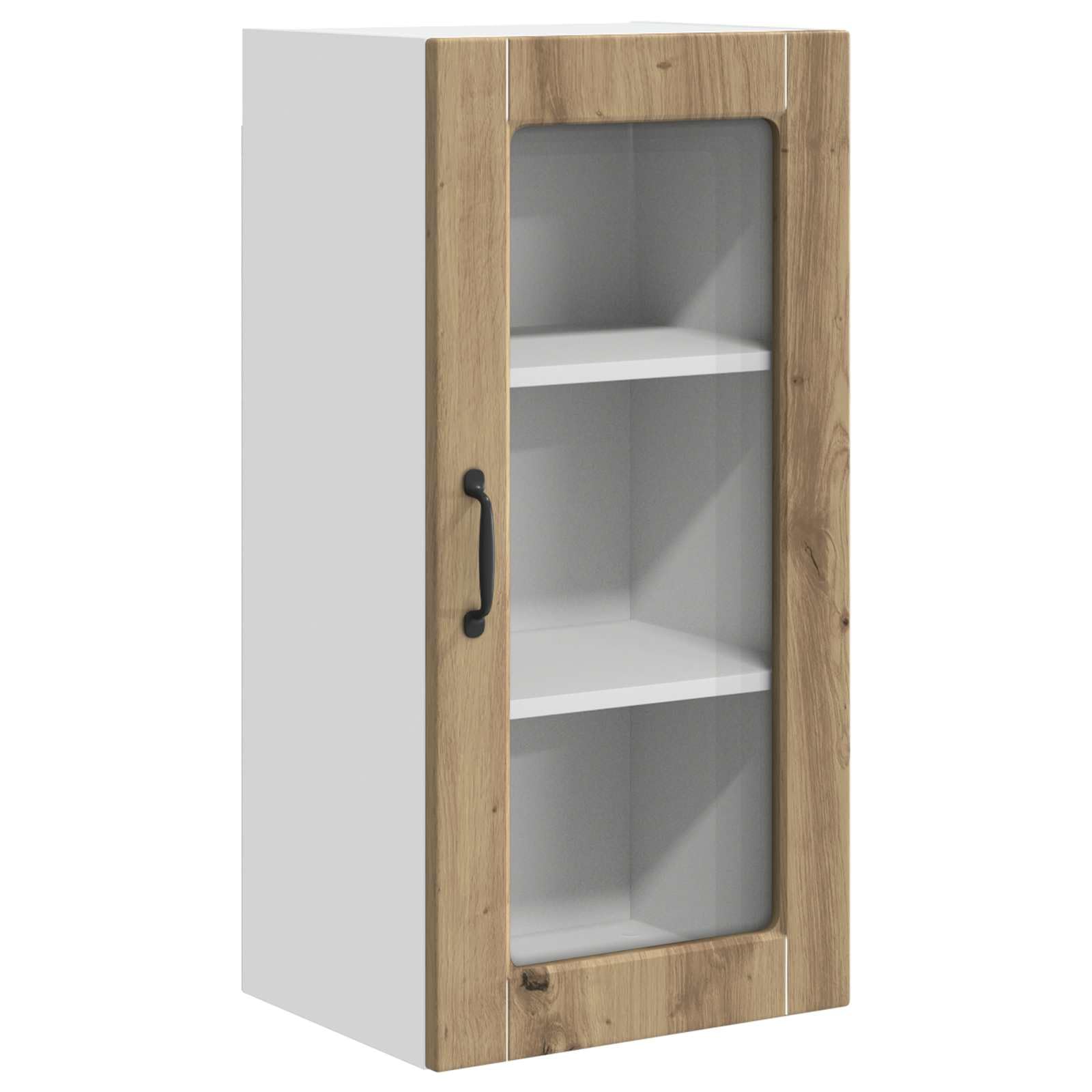 Façade lave-vaisselle chêne Artisan 40x80cm pour habillage de cuisine