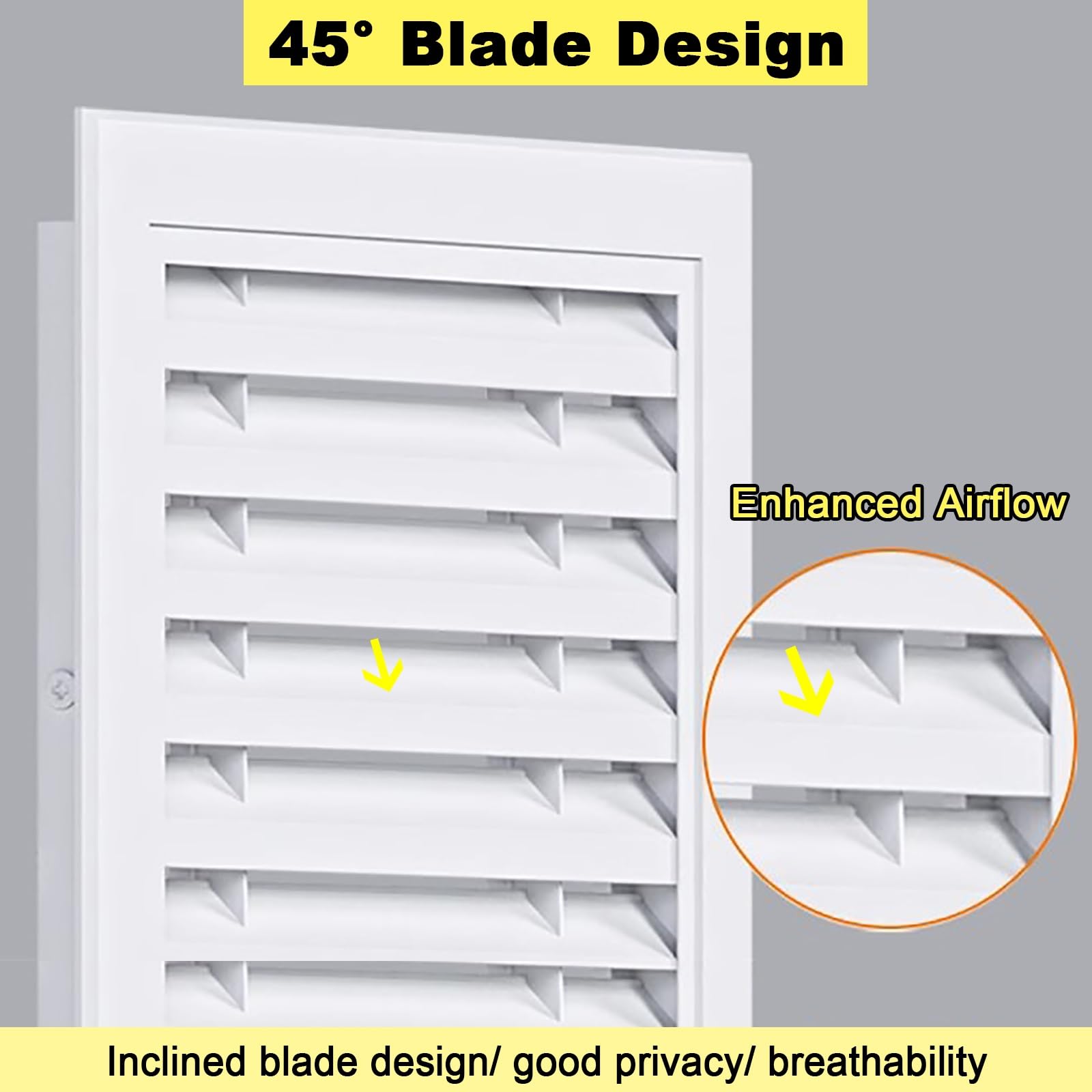 Rejilla Ventilacion Rejilla De Ventilación Con Lamas, Cubierta Decorativa Para El Suministro De Aire, Ideal Para Armario, Zapatos, Armario, Fregadero, Pared Y Suelo, De Aleación De Aluminio(WxH-45x90c