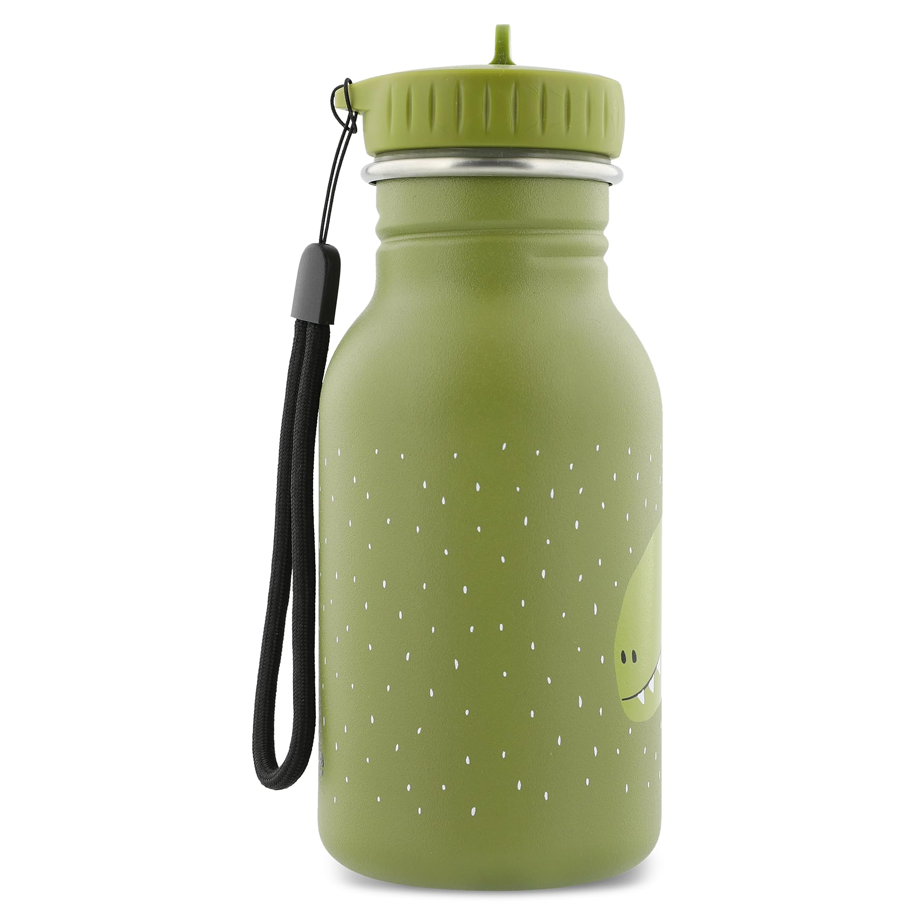 Trixie - Botella de Beber Para Niños de Acero Inoxidable 350 Mililitros - Mr. Dino (Dinosaurio)