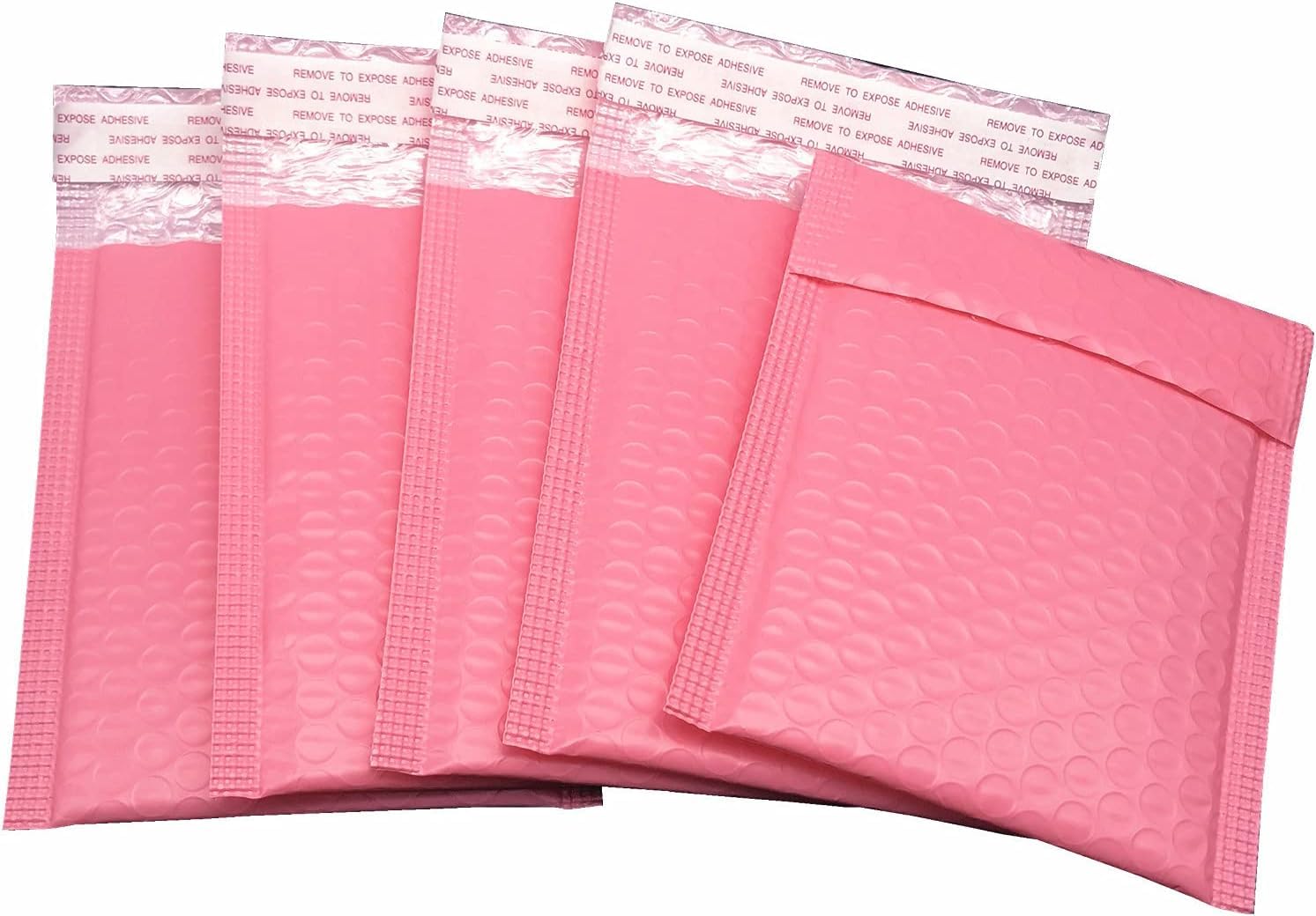 Buste a bolle resistenti all'acqua [250 pezzi] 15,2 x 22,9 cm #0 buste imbottite in poliestere rosa autosigillanti imbottite sacchetti per imballaggio