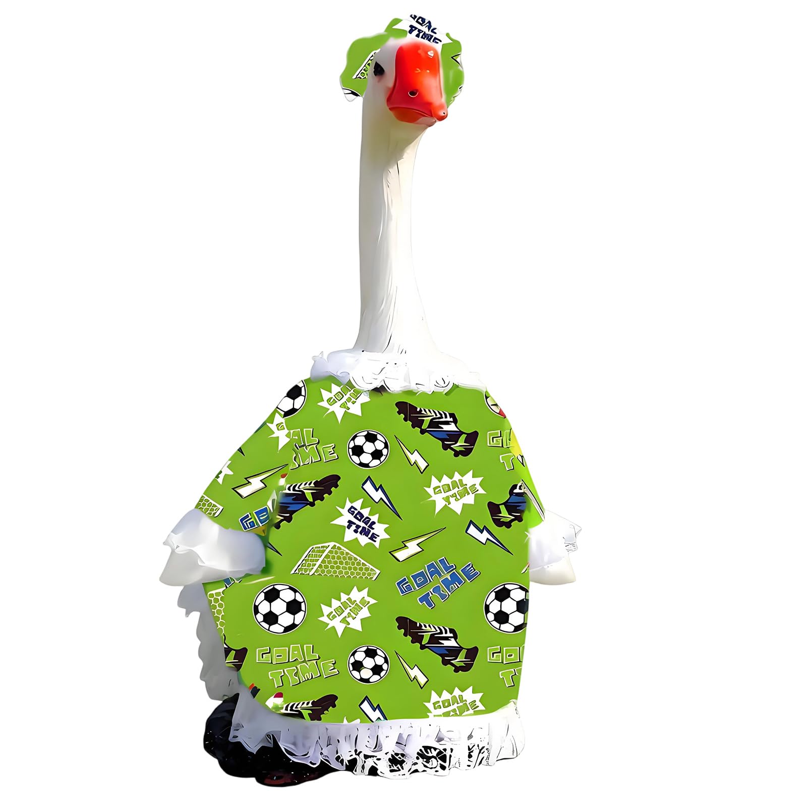 Kaeltsyn Geese Outfits Football Geese Outfit Spring Porch Statue Clothes for Outdoor Yard Garden Decoration Holiday Waterfowl Deck