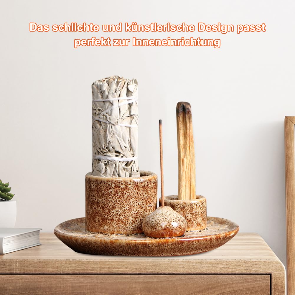 Porta incenso 4 in 1 per ogni incenso, supporto Palo Santo